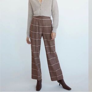 Aritzia Wilfred Effortless Pant in Whitney Violet Plaid